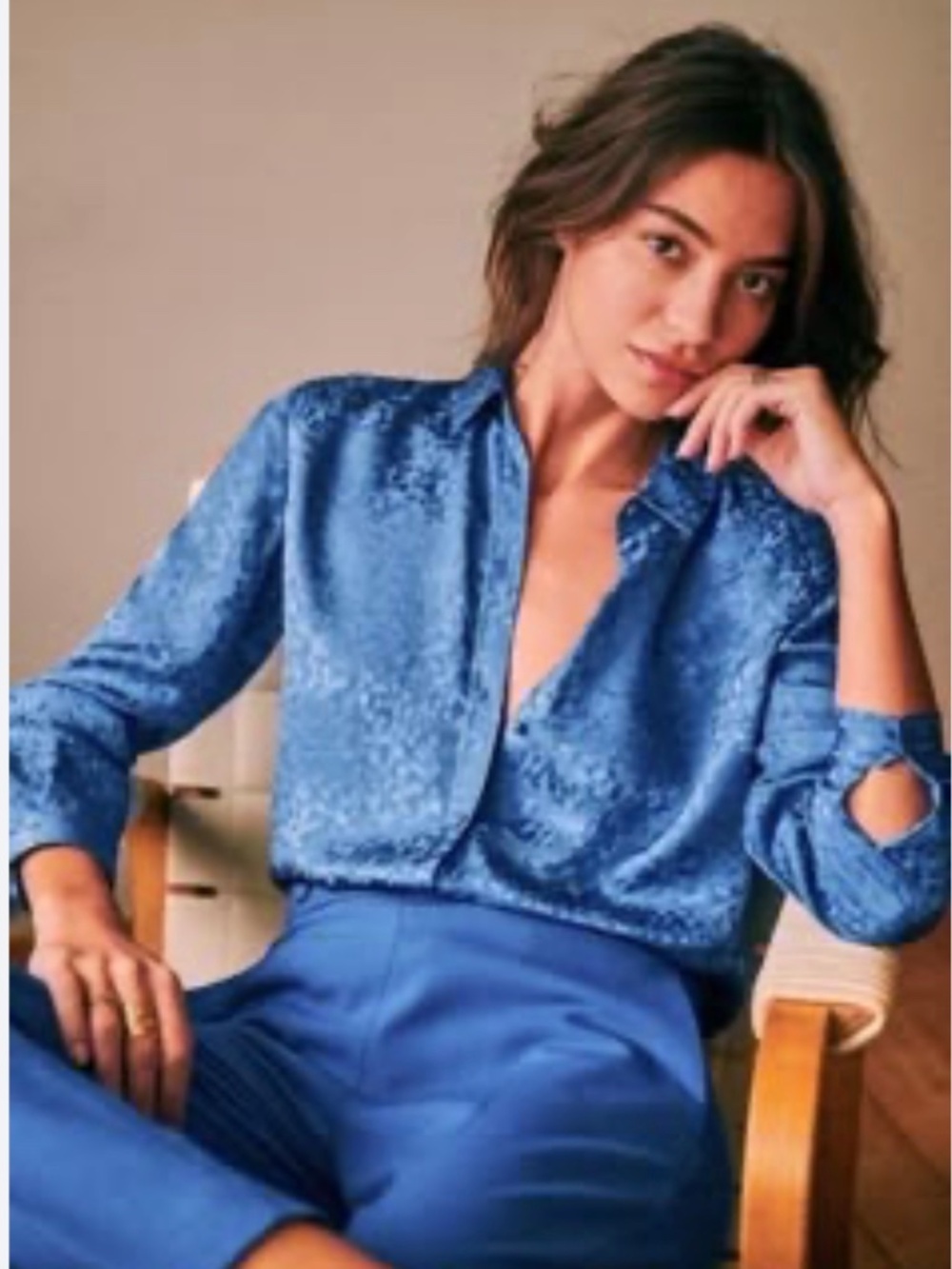 Sézane silk button-up top Size 36/ US 4/ small